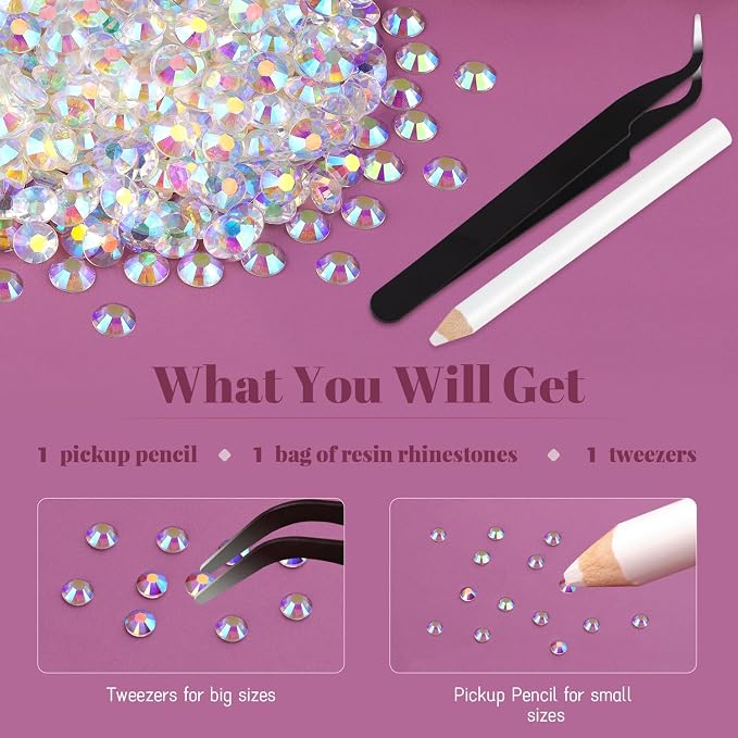 1500PCS 6mm Resin Jelly Rhinestones in Bulk, Bedazzling Flatback Crystals - Image 7