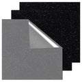 3 Pcs Glitter Black Glossy Acrylic Sheets, 7.87 x 7.87 x 0.1 Inch Laser Cutting by Frddiud