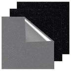 3 Pcs Glitter Black Glossy Acrylic Sheets, 7.87 x 7.87 x 0.1 Inch Laser Cutting by Frddiud