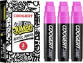 Coogert 3Pcs Pink Acrylic Paint Markers, 15MM Thick Permanent Acrylic Graffiti by CoogertPaintPens