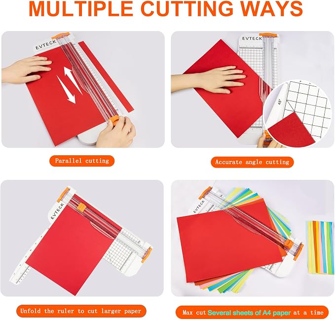 Evteck Paper Cutter 12 Inch Paper Trimmer Slider Crafting Scrapbooking Supplies - Image 3