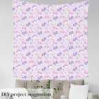 Dreamy Purple Unicorn Fabric by The Yard, Cartoon Stars Moon DIY Art Fabric - Image 4