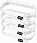 YQBRAO 4-Pack Clear Hard Shell Zipper Case, 1.2mm Ultra-Thick Diaper Bag by Unknown