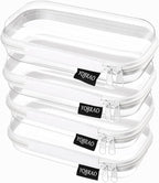 YQBRAO 4-Pack Clear Hard Shell Zipper Case, 1.2mm Ultra-Thick Diaper Bag by Unknown