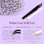 8000PCS 3mm Resin Rhinestones in Bulk, Bedazzling Flatback Crystals Rhinestones - Image 7