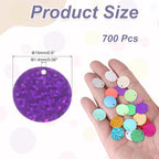 MECCANIXITY 700 Pcs Flat Round Sequins 15mm/0.6 Inch Loose Paillettes Craft - Image 2
