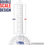 ASA TECHMED 6 Pcs 360° 12, 8 and 6 Inch Medical Spinal Goniometer Angle - Image 4
