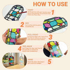3-Pack DIY Suncatcher Blanks for Adults, Arch Acrylic Stained Glass Window Art - Image 5