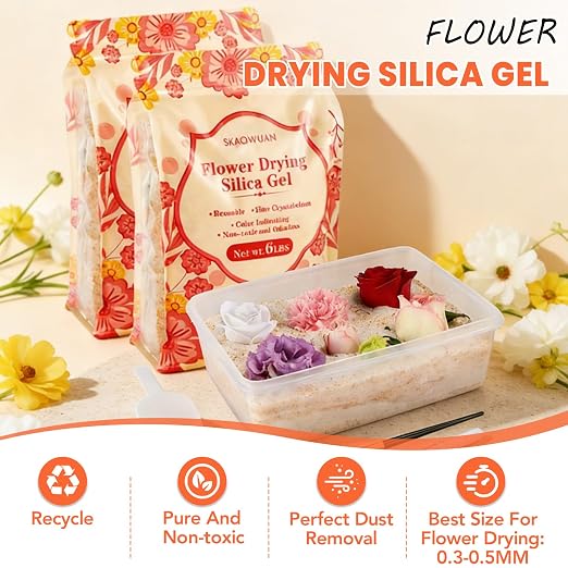 Silica Gel Flower Drying 12LBS, Flower Drying Silica Gel Crystals<1mm, Silica - Image 4