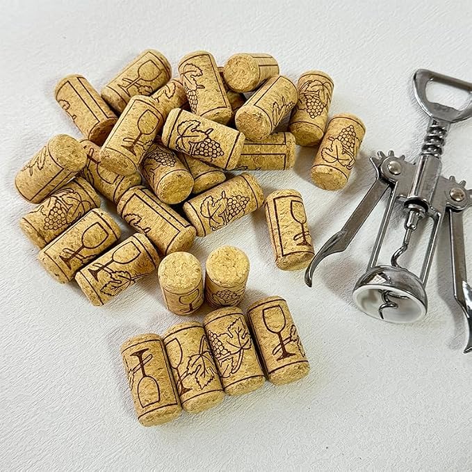 20 Pack Straight Wine Corks, #8 Soft Wood Cork Stoppers, Leakproof Bottle Corks - Image 4