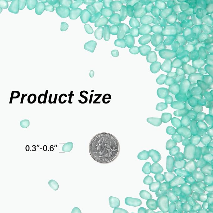 QEQEKAKA Sea Glass Stones for Crafts About 0.5LB Glass Pebbles Gemstones Bulk - Image 4