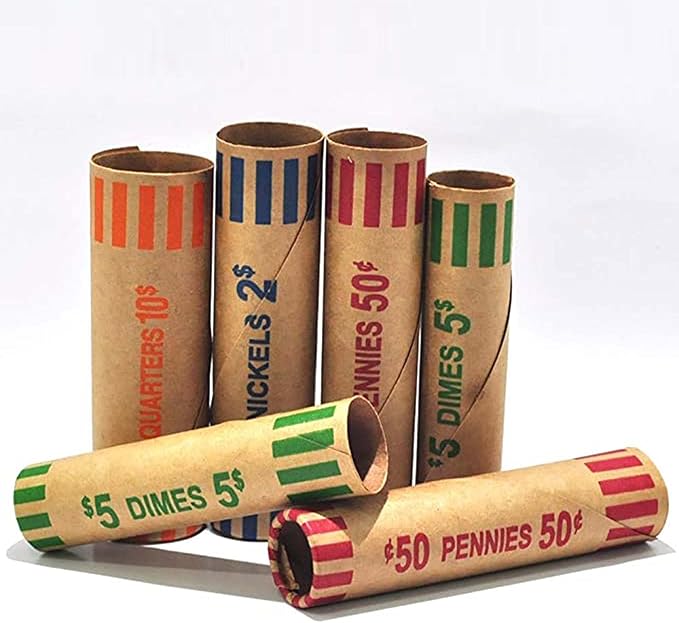 L LIKED 256 Assorted Preformed Coin Wrappers Rolls - Image 2