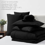 CozyLux California King Comforter Sets Black, 7 Pieces Cal King Bed in a Bag - Image 6