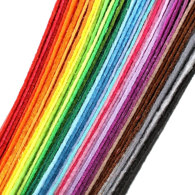 Felt Sheets, DIY Craft Sewing Pre-Cut Quilt Squares, Premium Colorful Hard - Image 5