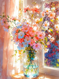 Stamped Cross Stitch Kits – Flower Embroidery Starter Kit by Unknown