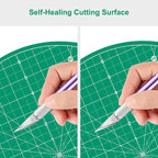 Headley Tools 13"x13" Round Rotating Cutting Mat, Self Healing Mat - Image 5