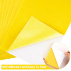 CHRORINE 10 Pcs Yellow Felt Fabric Sheets Self Adhesive Felt Sheets 8 x 12 - Image 3