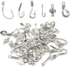 Honbay 60PCS Alloy Fish Hook Double Sided Fish Charms Pendant Fishing Jewelry by Unknown