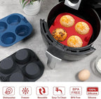 Webake 3PCS Silicone Air Fryer Muffin Pan - Image 4