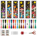 ACRNIGHEET 6PCS Cross Stitch Bookmark Kits Mushroom Pattern Stamped Cross by ACRNIGHEET