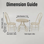 6 PCS Dollhouse Miniature Bistro Table & Chairs Set - Image 7