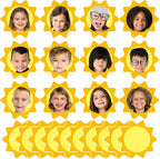 gisgfim 80Pcs Summer Sun Cutouts Sunshine Decorations Bulletin Board Yellow Sun by gisgfim