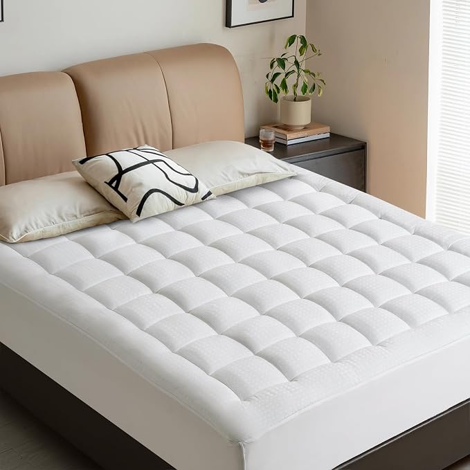 LEISURE TOWN Cotton Mattress Pad Full Size Fitted Quilted Mattress Cover Pillow - Image 6