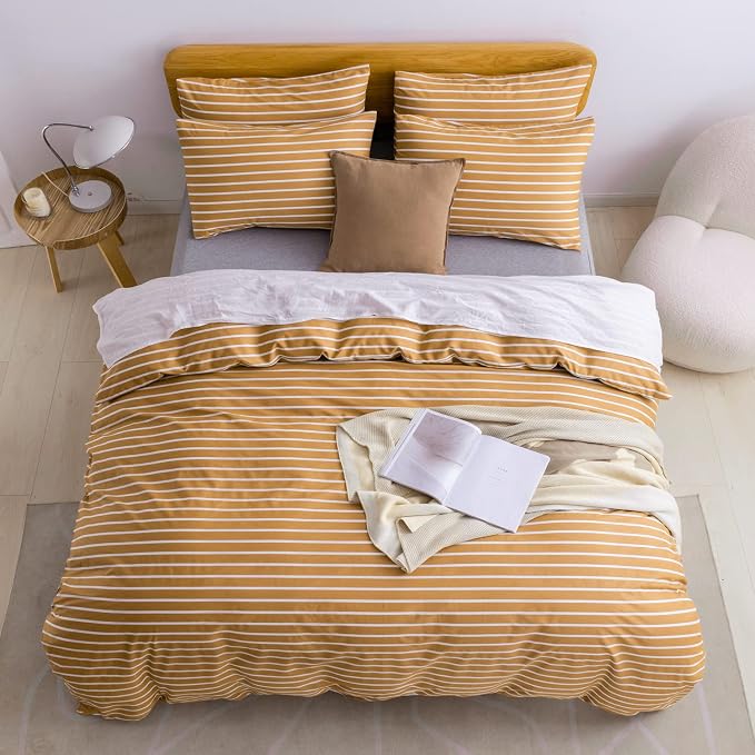 JELLYMONI Queen Duvet Cover Set, Cotton Duvet Cover 3 Pieces - Image 3