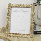 Cuspin 8x10 Picture Frame Vintage Gold Frames, Elegant Photo Frame - Image 3