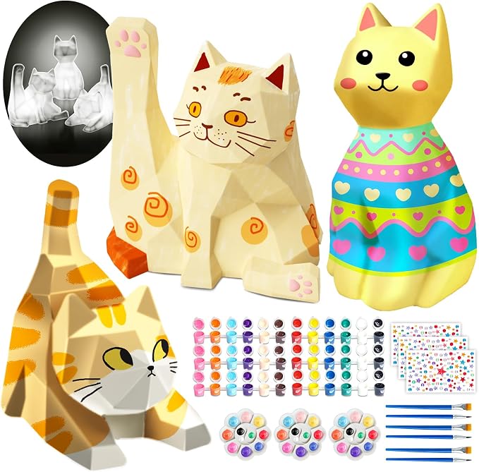 Goody King Paint Your Own Cat Lamp Art Kit, Arts & Crafts by GoodyKing