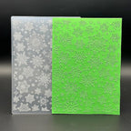 3D Plastic Embossing Folder Template Christmas Diverse Snowflakes Texture 5x7 - Image 8