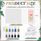 Fuyoooo 301 Pcs DIY Bookmark Making Kit 150 Bookmark Laminating Pouches 5 Mil - Image 2