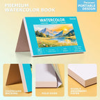 Pacocoast Water Color Paper Bulk, 5.5"x8.5" Art Sketch Book, Artist Watercolor - Image 2