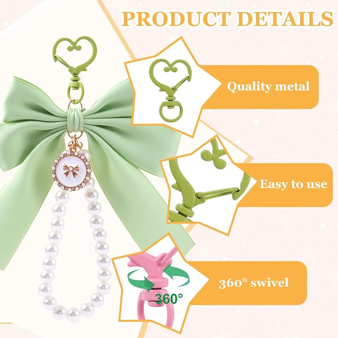 24 PCS Heart Swivel Keychain Clasps, Metal Swivel Lobster Clasp | Heavy Duty - Image 3