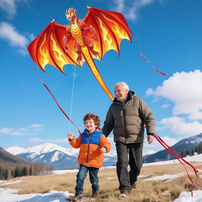 Large Kite for Kids & Adults Easy to Fly Kite, Outdoor Activities, Beach & Park - Image 5