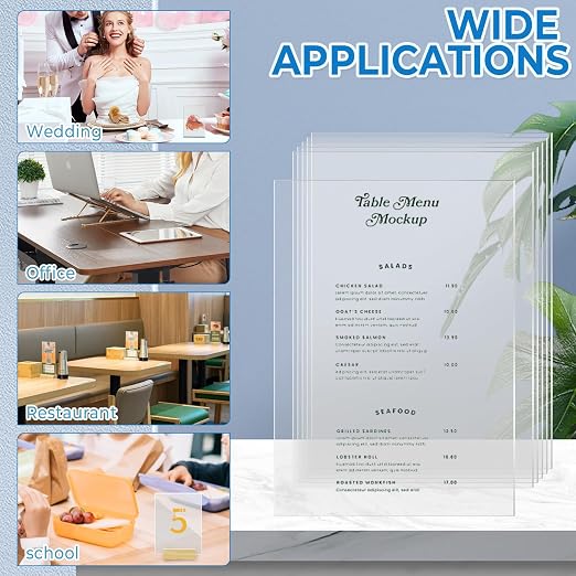 TKOnline 15 PCS Plexiglass Sheets, Invitations, Poster Frames Plastic Board - Image 7