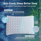 Cotelovo Shredded Memory Foam Soft Bamboo Viscose Pillows Adjustable - Image 6