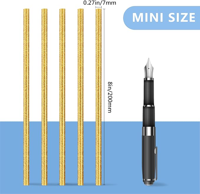 Manarty Glitter Gold Hot Glue Sticks, All Temperature Adhesive EVA Glue Sticks - Image 2