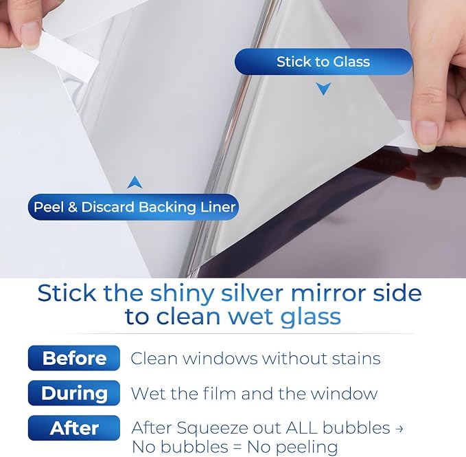 Coavas Window Privacy Film Daytime See Out Not in, 100% UV Blocking Heat - Image 8
