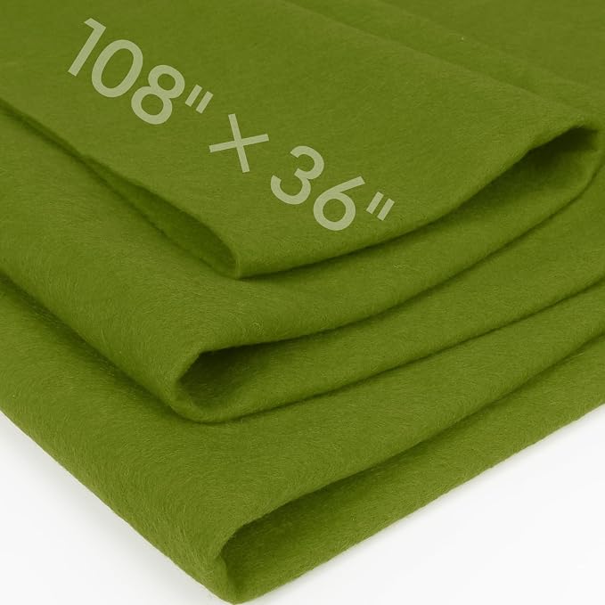 Campsite Green Fabric Sheet 108" X 36", 1.4mm Thick Large Soft Durable Flexible by MITINU