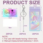 42/84/126 Pcs Beadable Keychain Bars Bulk Blank DIY Beaded Keychain Making - Image 2