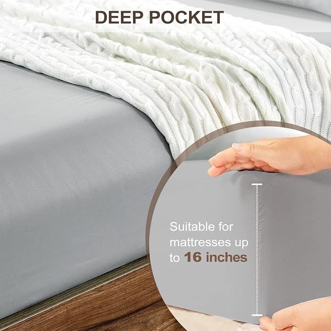 FreshCulture Queen Fitted Sheet Only 2 Pack - Image 4