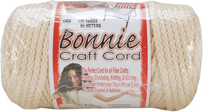 Pepperell 6mm Bonnie Macramé Craft Cord, Flesh/Cream by PepperellCrafts