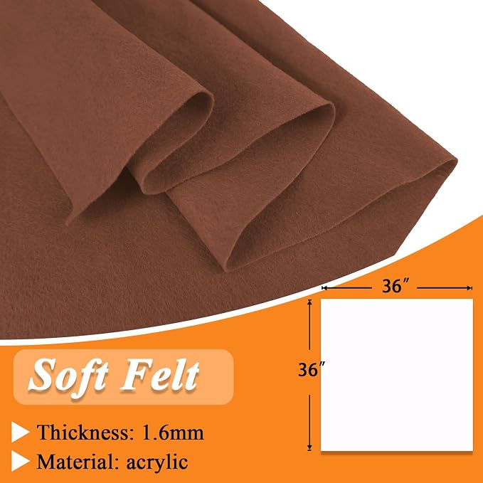 IONTACH 36" X 36" Soft Felt Fabric 1.6mm Thick | Felt Sheets - Image 3