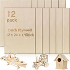 12 Pcs Baltic Birch Plywood, School DIY Projects, CNC Cutting, and Wood Burning by Vemkyrio