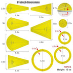 10Pcs Acrylic Quilting Template Ruler Set, Premium Sewing Machine Plate & - Image 2