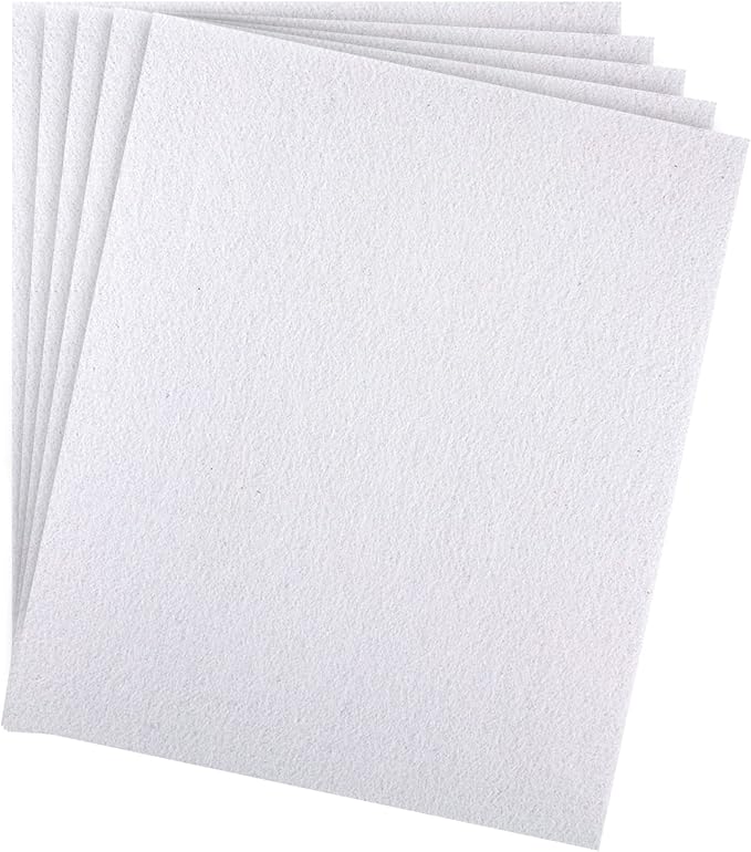 Savita 5pcs 25.4 x 22.8cm/10 x 9 inch 3mm Thick Felt Sheets, Stiff Felt Fabric by Unknown