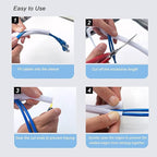 10ft - 1/4 inch Braided Cable Management Sleeve Cord Protector - Self-Wrapping - Image 5