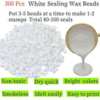 300pcs Ivory White Wax Seal Beads, Atopbb Premium Sealing Wax Beads - Image 4