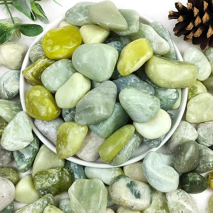 YISZM 40lbs Jade River Rocks for Landscaping, 1-2 Inch Natural Pebbles for by YISZM-ForYourNaturalLife